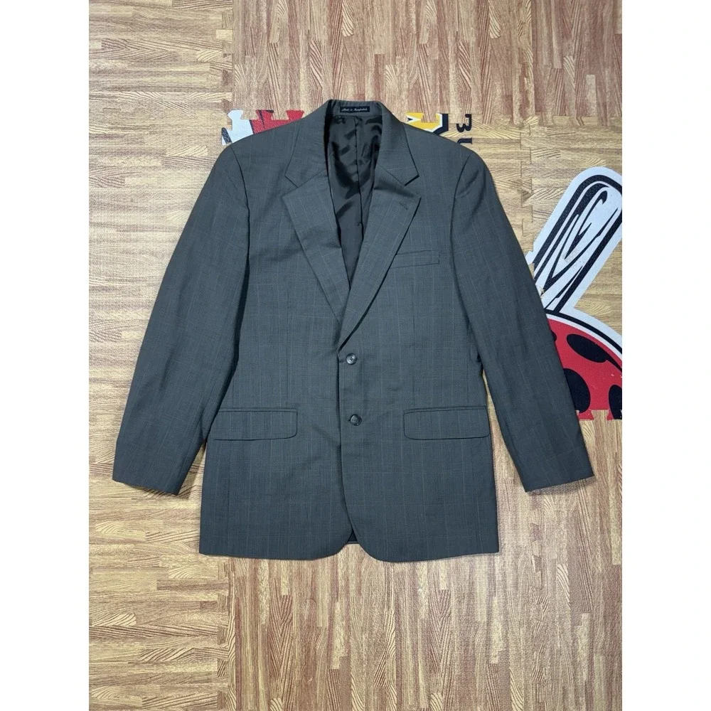 Savile‎ Row S/R Suit coat green windowpane L42